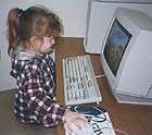 Girl at computer